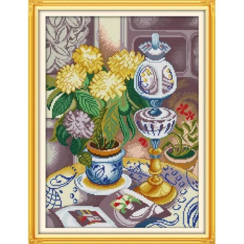 Everlasting Love Chrysanthemum Vase Chinese Cross Stitch Kits Ecological Cotton Fabric 11CT DIY Christmas Decorations For Home
Everlasting Love Chrysanthemum Vase Chinese Cross Stitch Kits Ecological Cotton Fabric 11CT DIY Christmas Decorations For Home