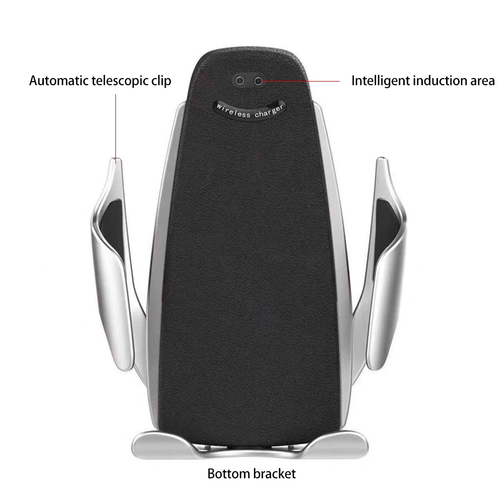 S5s Automatic Clamping Phone Holder Wireless Car Charger Fast Charging Phone Holder for iPhone xr Huawei Samsung Smart Phone
S5s Automatic Clamping Phone Holder Wireless Car Charger Fast Charging Phone Holder for iPhone xr Huawei Samsung Smart Phone