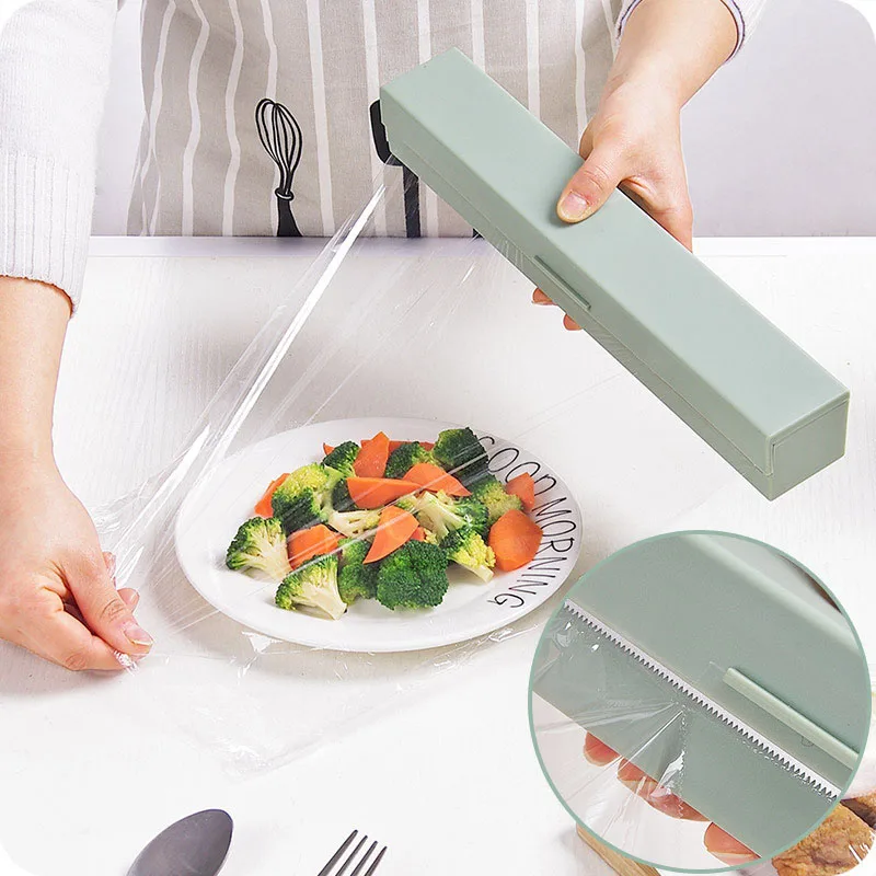 1PC Creative High-quality Food Plastic Cling Film Cutter Accompanied By Stainless Steel Blades Cutter Kitchen Tool Accessories
1PC Creative High-quality Food Plastic Cling Film Cutter Accompanied By Stainless Steel Blades Cutter Kitchen Tool Accessories