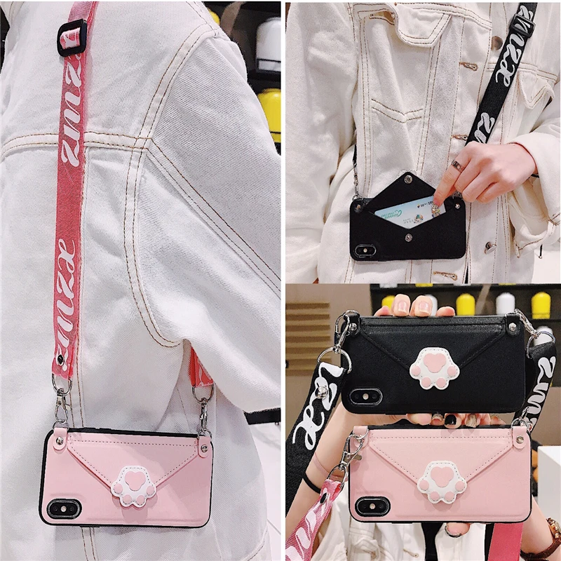 OnePlant Phone Case Wallet For iphone X XR XS MAX Cat Claw PU Leather Card Slot For iphone 6s 7 8 Plus With Shoulder Strap Cover
OnePlant Phone Case Wallet For iphone X XR XS MAX Cat Claw PU Leather Card Slot For iphone 6s 7 8 Plus With Shoulder Strap Cover