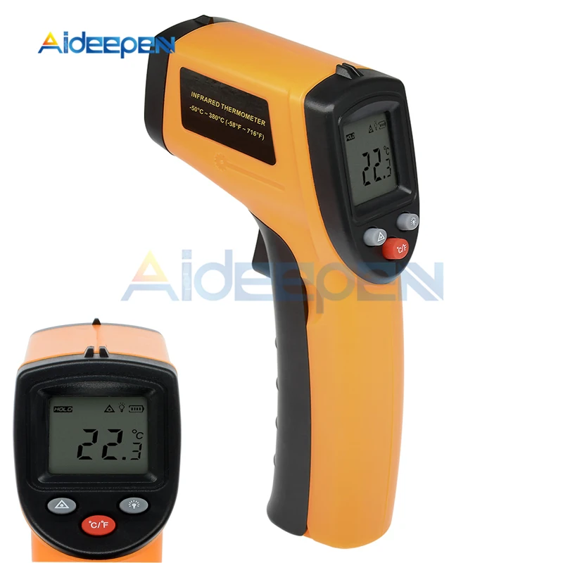 GM320 Laser LCD Digital IR Infrared Thermometer -50~380 Degree Non-Contact Thermometer Gun For Cooking Oven Industial Portable
GM320 Laser LCD Digital IR Infrared Thermometer -50~380 Degree Non-Contact Thermometer Gun For Cooking Oven Industial Portable