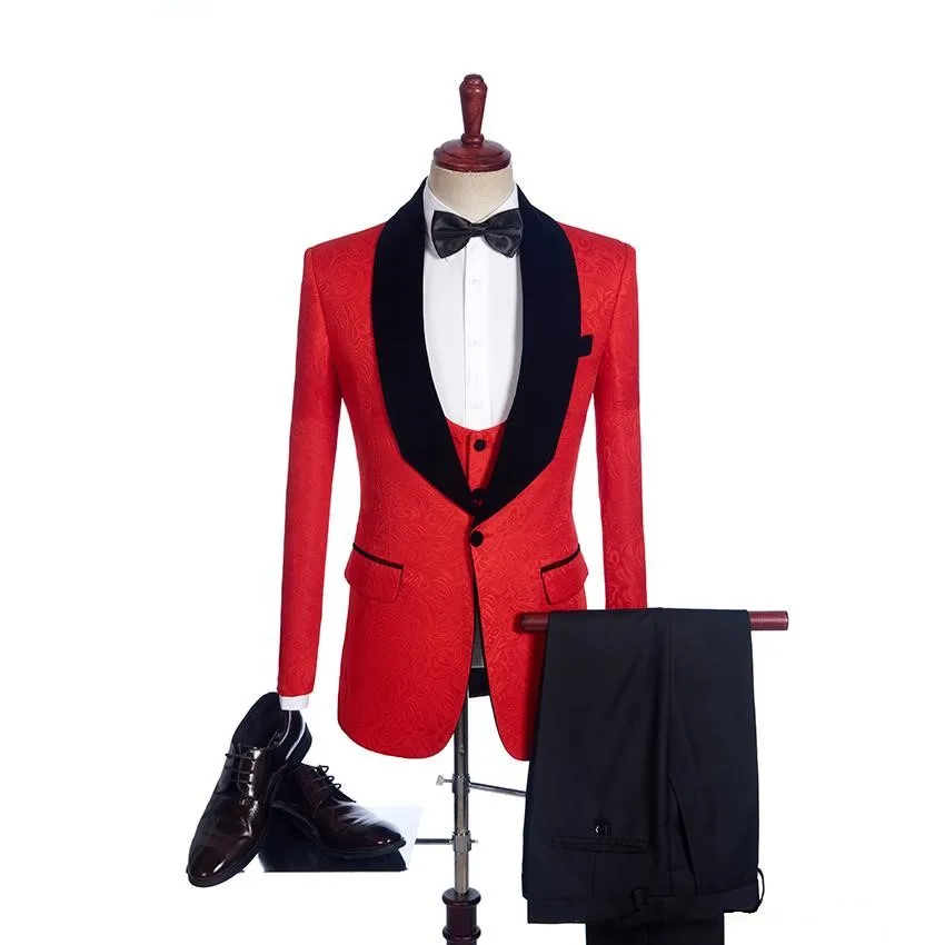 New Arrival Jacquard Groomsmen Shawl Lapel Groom Tuxedos Men Suits Wedding/Prom Best Man Blazer ( Jacket+Pants+Vest+Tie) A47
New Arrival Jacquard Groomsmen Shawl Lapel Groom Tuxedos Men Suits Wedding/Prom Best Man Blazer ( Jacket+Pants+Vest+Tie) A47