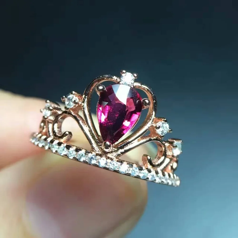Natural red tourmaline gem Ring S925 Silver Natural Gemstone Ring Fashion Elegant Crown droplets Women's wedding Rings Jewelry
Natural red tourmaline gem Ring S925 Silver Natural Gemstone Ring Fashion Elegant Crown droplets Women's wedding Rings Jewelry