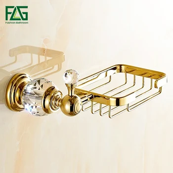 FLG Soap Dishes Brass Gold Soap Basket Wall Mounted Crystal Soap Holder Gold Bathroom Accessories Home Decoration Soap Box
FLG Soap Dishes Brass Gold Soap Basket Wall Mounted Crystal Soap Holder Gold Bathroom Accessories Home Decoration Soap Box