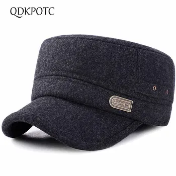 QDKPOTC Autumn Winter Wool Blended Felt Flat Caps Men Fashion Military Cap Army Cap Dad Hat With Thicken Keep Warm Earmuffs Hats
QDKPOTC Autumn Winter Wool Blended Felt Flat Caps Men Fashion Military Cap Army Cap Dad Hat With Thicken Keep Warm Earmuffs Hats