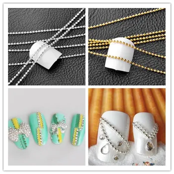 Nail Art Beads Chain 100% 1m 3D Metal Glitter Tips Stickers Striping Ball Decorations With Low Price
Nail Art Beads Chain 100% 1m 3D Metal Glitter Tips Stickers Striping Ball Decorations With Low Price