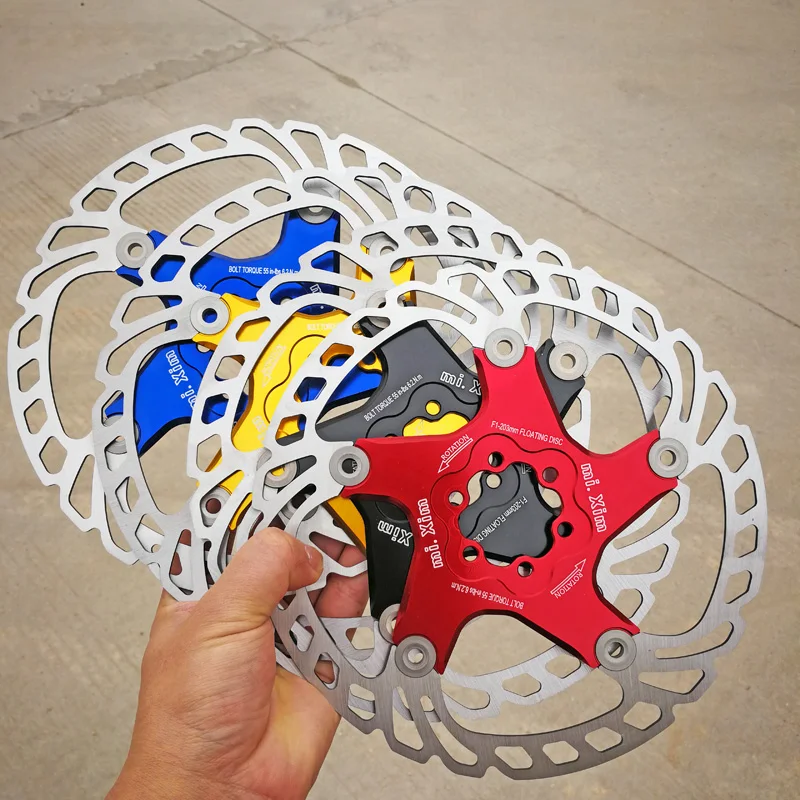 Bicycle Floating brake disc mountain bike brake pads six hole disc rotor 203mm Bike parts 203-F1
Bicycle Floating brake disc mountain bike brake pads six hole disc rotor 203mm Bike parts 203-F1