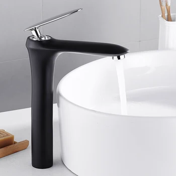 Brass Basin Faucet Painted Black Kitchen Faucet Single Hole Single Handle Faucet Hot and Cold Waterfall Bathroom Sink
Brass Basin Faucet Painted Black Kitchen Faucet Single Hole Single Handle Faucet Hot and Cold Waterfall Bathroom Sink