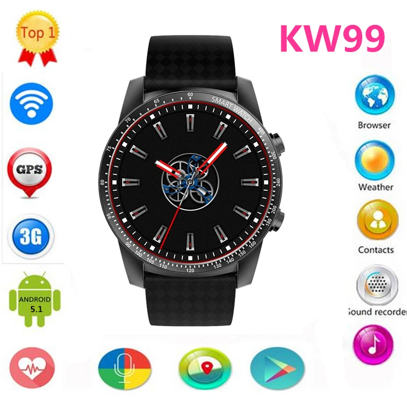 Bluetooth smartwatch kw99 1.39 inch Android 5.1 MTK6580 1.3GHz 512MB+8GB Smartwatch for apple watch huawei xiaomi SAMSUNG gear 3
Bluetooth smartwatch kw99 1.39 inch Android 5.1 MTK6580 1.3GHz 512MB+8GB Smartwatch for apple watch huawei xiaomi SAMSUNG gear 3