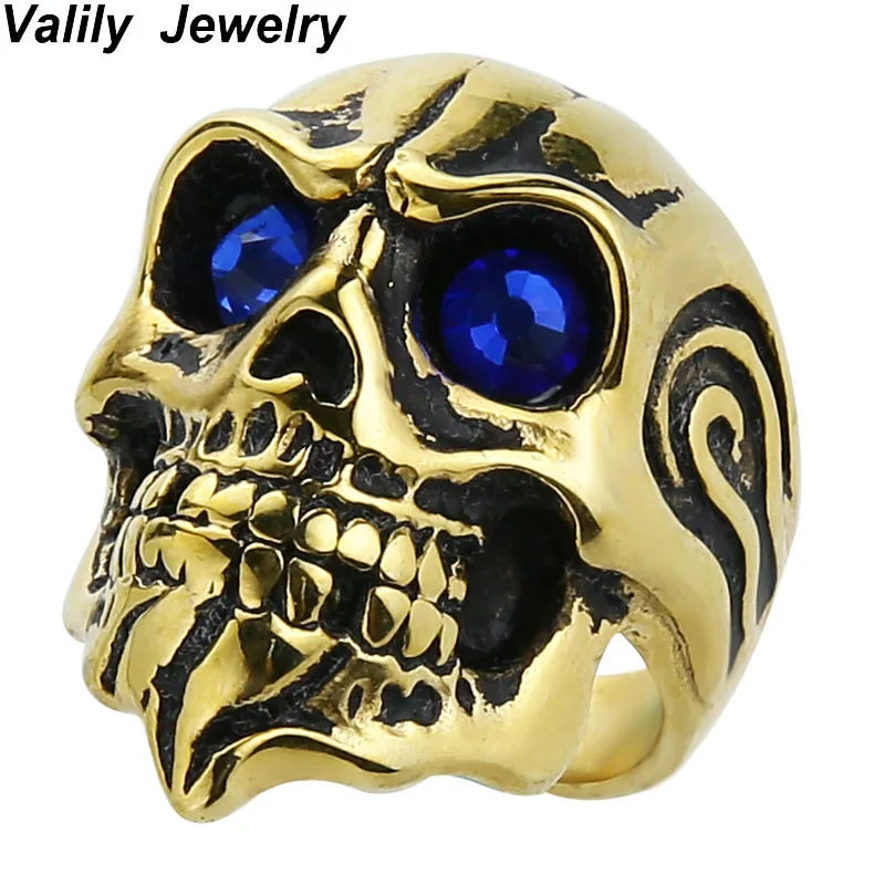 EdgLifU Men's Gold Biker Gothic Skull Ring Red Eye stainless steel old motorcycle restoring ancient ways ring for Men Jewelry
EdgLifU Men's Gold Biker Gothic Skull Ring Red Eye stainless steel old motorcycle restoring ancient ways ring for Men Jewelry