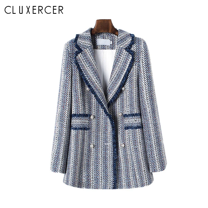 2019 New Lady Winter Pearls Tassels Woolen Jacket Coat Women Vintage Casaco Femme Warm Striped Tweed Jacket Elegant Overcoat
2019 New Lady Winter Pearls Tassels Woolen Jacket Coat Women Vintage Casaco Femme Warm Striped Tweed Jacket Elegant Overcoat