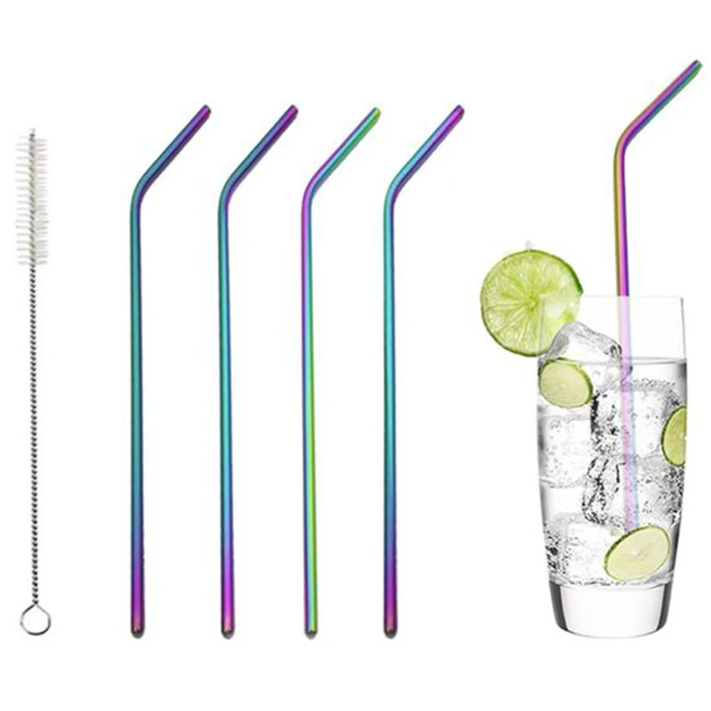 Coloful Reusable Drinking Straw Stainless Steel Metal Straigh Bend With Cleaner Brush For Mugs Straws Home Party Bar Accessories
Coloful Reusable Drinking Straw Stainless Steel Metal Straigh Bend With Cleaner Brush For Mugs Straws Home Party Bar Accessories