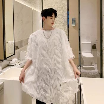 Male Streetwear Punk Gothic Party Nigth Club Tshirt Men Bat Short Sleeve Oversize Loose Feather T Shirt Lovers Long Tees Shirts
Male Streetwear Punk Gothic Party Nigth Club Tshirt Men Bat Short Sleeve Oversize Loose Feather T Shirt Lovers Long Tees Shirts