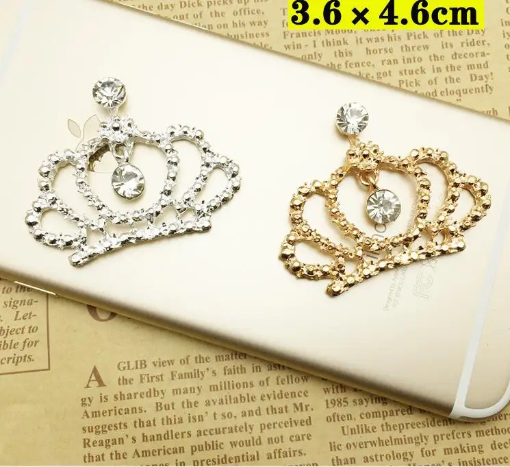 36*46mm 10pcs Silver /Gold Crystal Rhinestone Crown Embellishment Wedding Craft DIY
36*46mm 10pcs Silver /Gold Crystal Rhinestone Crown Embellishment Wedding Craft DIY