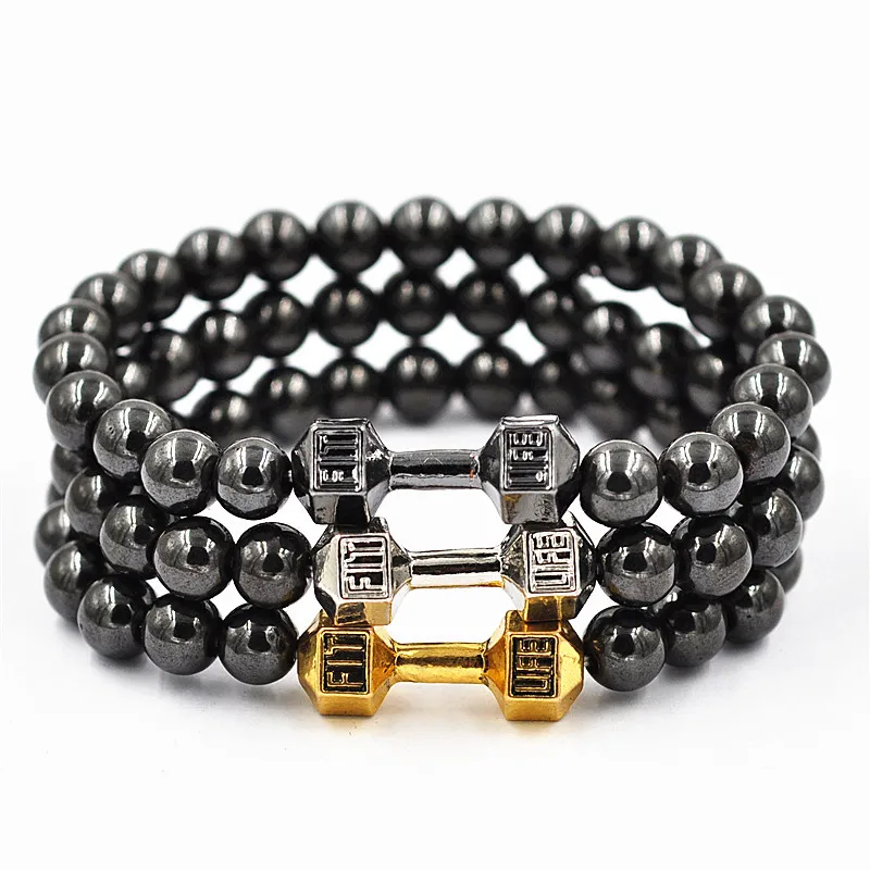 Mens Bracelet Natural Stones Live Lift Dumbbell Bracelet Lava black shine beads Fitness Rockmen bracelet
Mens Bracelet Natural Stones Live Lift Dumbbell Bracelet Lava black shine beads Fitness Rockmen bracelet