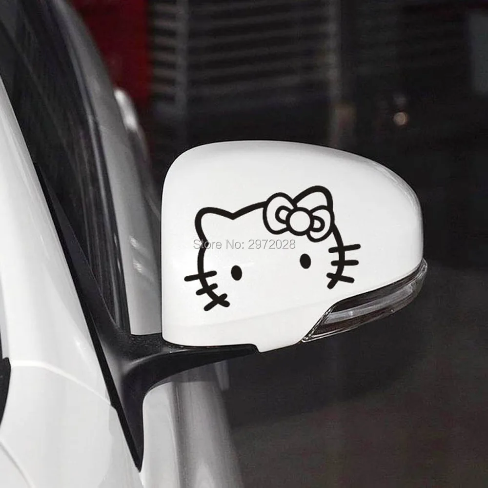 2 x Lovely Car Styling Hello Kitty Decoration Car Stickers on Rearview Mirrors Reflective Silver Black Waterproof Vinyl Decal
2 x Lovely Car Styling Hello Kitty Decoration Car Stickers on Rearview Mirrors Reflective Silver Black Waterproof Vinyl Decal