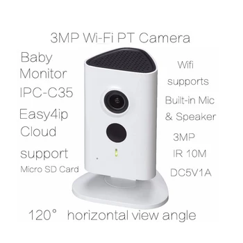 3MP HD C series Wifi PT Camera IPC-C35 Wireless Baby Monitor Built-in Mic & Speaker 120 Degree View Angle
3MP HD C series Wifi PT Camera IPC-C35 Wireless Baby Monitor Built-in Mic & Speaker 120 Degree View Angle