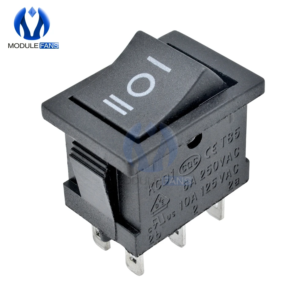 5PCS 6Pin 6P 6 Pin DPDT ON-OFF-ON 3 Position Snap Boatlike Rocker Switch AC 6A/250V 10A/125V
5PCS 6Pin 6P 6 Pin DPDT ON-OFF-ON 3 Position Snap Boatlike Rocker Switch AC 6A/250V 10A/125V