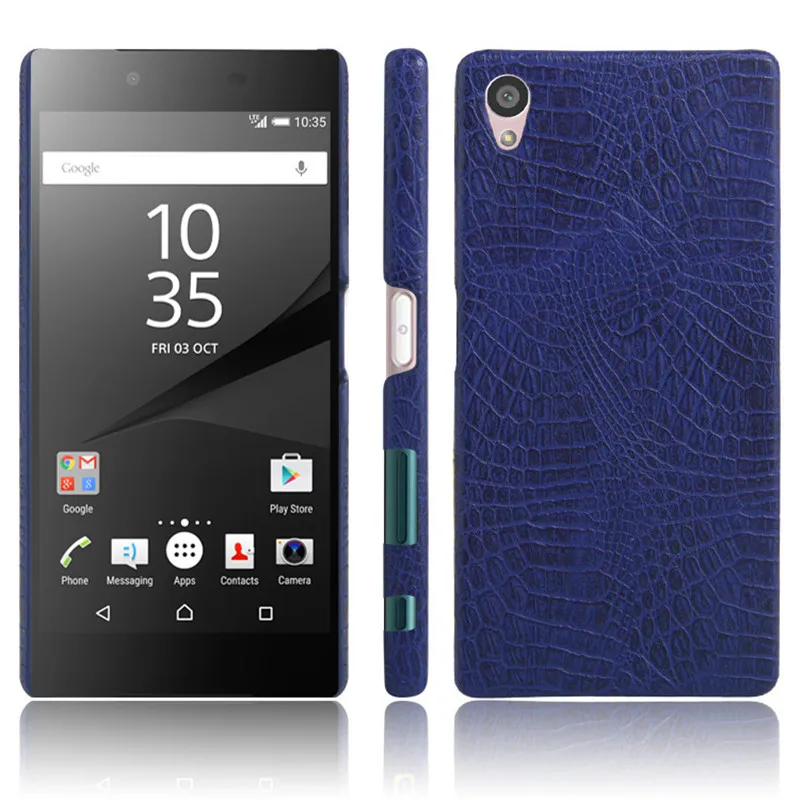 Чехол для Sony Z 5 Z5 Dual E6603 E6633 Жесткий из поликарбоната с крокодиловым узором + задняя