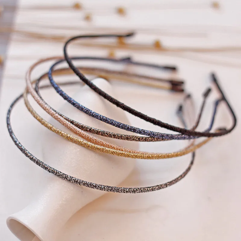 Fashion Women Super Thin Glitter Hairbands Personality Handmade Shiny Metal Colors Headbands Chic Hair Holder Headwear
Fashion Women Super Thin Glitter Hairbands Personality Handmade Shiny Metal Colors Headbands Chic Hair Holder Headwear