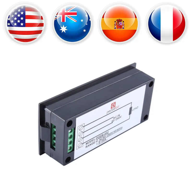AC 80-270V Digital LED Power Meter Monitor 20A Multimeter Voltage KWh Watt Voltmeter Ammeter Tester Diagnostic-Tool
AC 80-270V Digital LED Power Meter Monitor 20A Multimeter Voltage KWh Watt Voltmeter Ammeter Tester Diagnostic-Tool