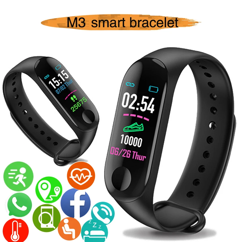 M3 Plus Bluetooth Smart Watch Heart Rate Blood Pressure Health Waterproof Watch M3 Pro Wristband Fitness Tracker Watch
M3 Plus Bluetooth Smart Watch Heart Rate Blood Pressure Health Waterproof Watch M3 Pro Wristband Fitness Tracker Watch