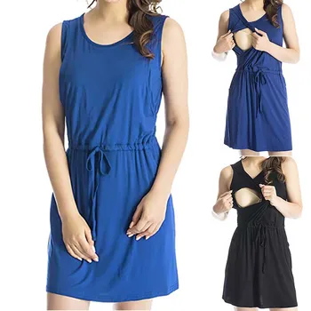 New Fashion Casual Womens Pregnancy Short Sleeve Solid Ladies for Breastfeeding Dress Short-sleeve Chiffon Black and Blue 5.21
New Fashion Casual Womens Pregnancy Short Sleeve Solid Ladies for Breastfeeding Dress Short-sleeve Chiffon Black and Blue 5.21