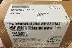 PLC module SIMATIC S7-1200 6ES72324HD320XB0 6ES7232-4HD32-0XB0 Analog output SM 1232, 4 AO, +/-10 V 14-bit resolution
PLC module SIMATIC S7-1200 6ES72324HD320XB0 6ES7232-4HD32-0XB0 Analog output SM 1232, 4 AO, +/-10 V 14-bit resolution