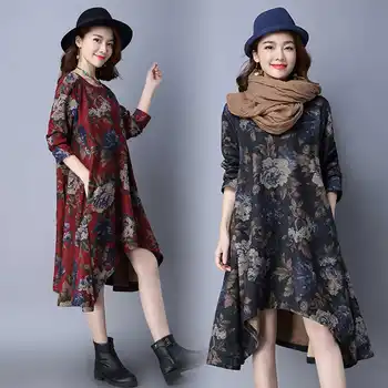 New Autumn and Winter Traditional Easy Long sleeves Cotton and Linen Woman National Wind Costume Printing Dress NY1881836
New Autumn and Winter Traditional Easy Long sleeves Cotton and Linen Woman National Wind Costume Printing Dress NY1881836