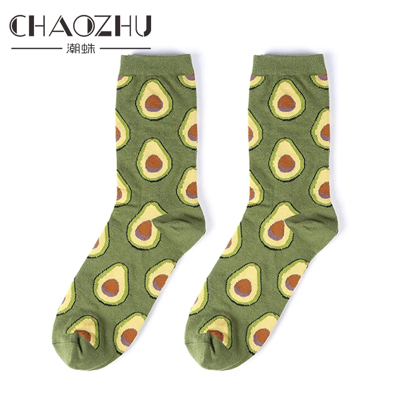 CHAOZHU 2018 New Cartoon Avocado Pattern Women Fashion Socks Warm Cotton Knitted Lady Trendy Street Snap Sox 
CHAOZHU 2018 New Cartoon Avocado Pattern Women Fashion Socks Warm Cotton Knitted Lady Trendy Street Snap Sox