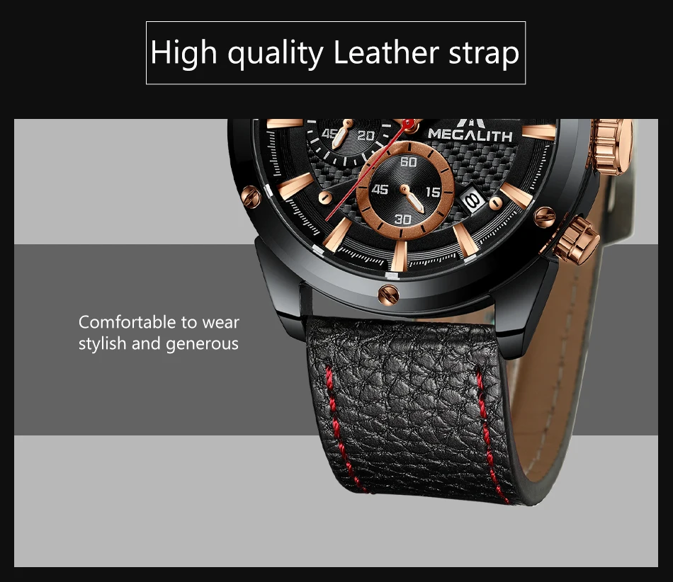 megalith man watch 2019 quartz watch multi function textured