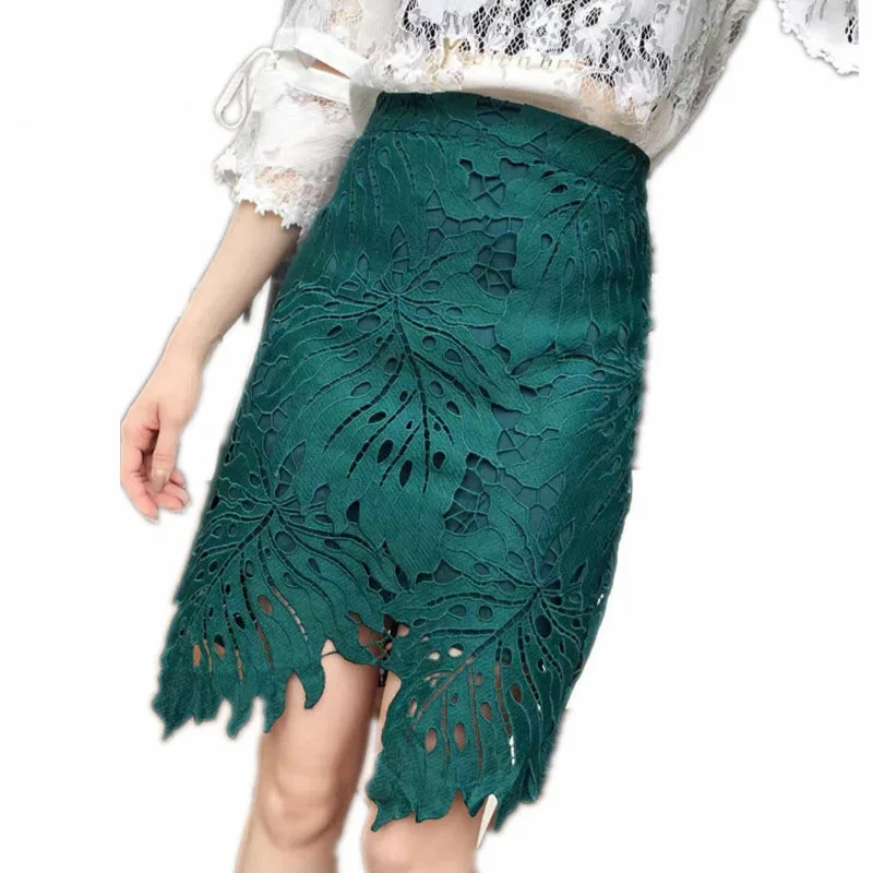 Leaves Embroidery Lace Skirt 2017 Summer Womens Pencil Skirts Ladies High Waist Knee Length Vintage Midi Skirt E0193
Leaves Embroidery Lace Skirt 2017 Summer Womens Pencil Skirts Ladies High Waist Knee Length Vintage Midi Skirt E0193