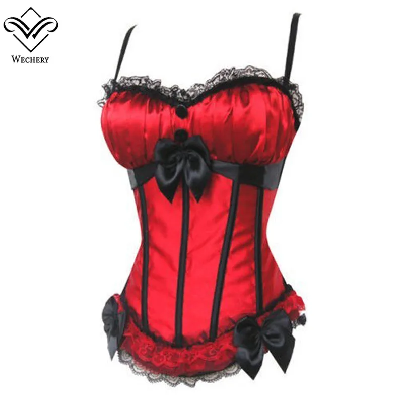 Wechery Corsets Bustiers Steampunk Lace Up Sexy Corset Waist Trainer Gothic Clothing Strap Shoulder Backless Korset with Bow
Wechery Corsets Bustiers Steampunk Lace Up Sexy Corset Waist Trainer Gothic Clothing Strap Shoulder Backless Korset with Bow