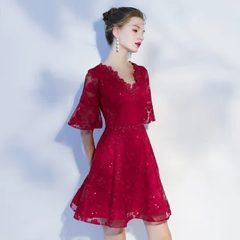 Red Mini Party Dress Oriental Woman Evening Cheongsam Elegant V-Neck Short Qipao Sexy Wedding Vestido XS-XXXL
Red Mini Party Dress Oriental Woman Evening Cheongsam Elegant V-Neck Short Qipao Sexy Wedding Vestido XS-XXXL