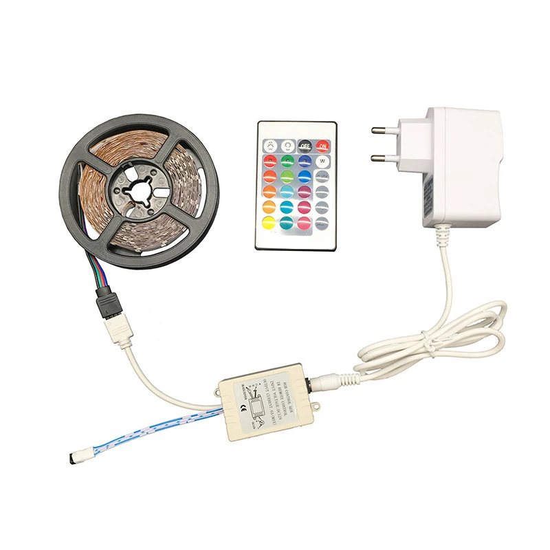 LED STRIP Light 3528 RGB 12V Flexible rgb 5m led string Home decoration light 24key remote controller 2A power adapter
LED STRIP Light 3528 RGB 12V Flexible rgb 5m led string Home decoration light 24key remote controller 2A power adapter