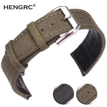 20mm 21mm 22mm Nylon + Genuine Leather Watchbands Men Women Green Black High Quality Watch Band Strap With Silver Pin Buckle
20mm 21mm 22mm Nylon + Genuine Leather Watchbands Men Women Green Black High Quality Watch Band Strap With Silver Pin Buckle