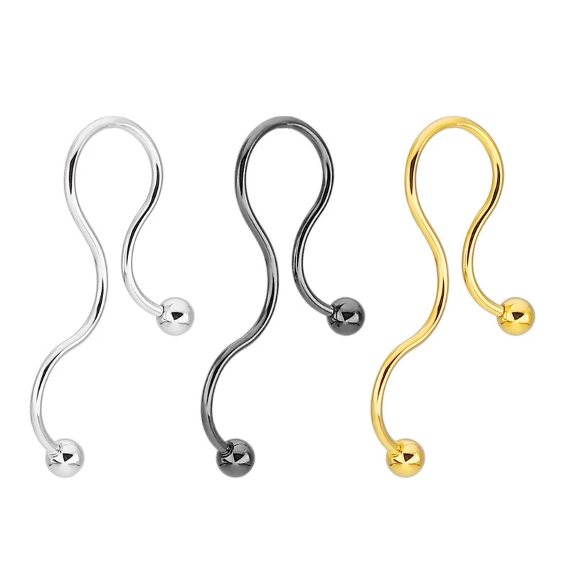 1Pc 316L Titanium Steel Curved Barbell Bar Tongue Ring Industrial Body Piercing for Men Women Punk Studs Ear Body Jewelry
1Pc 316L Titanium Steel Curved Barbell Bar Tongue Ring Industrial Body Piercing for Men Women Punk Studs Ear Body Jewelry