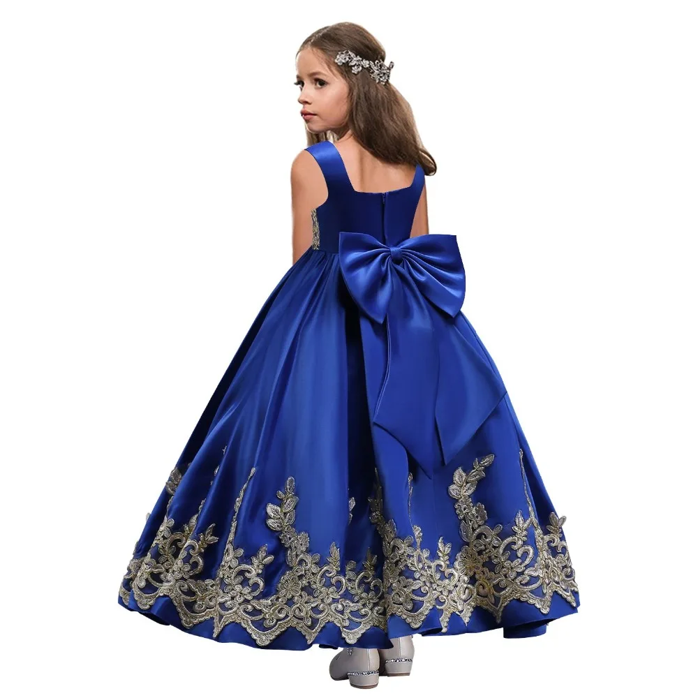 Babyonline Gold Appliqued Long Flower Girl Dresses Big Bow First Communion Dresses Girls Pageant Dress Kids Prom Dress 2019
Babyonline Gold Appliqued Long Flower Girl Dresses Big Bow First Communion Dresses Girls Pageant Dress Kids Prom Dress 2019