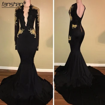 Black Muslim Evening Dresses Mermaid Deep V-neck Long Sleeves Appliques Formal Islamic Dubai Saudi Arabic Long Prom Evening Gown
Black Muslim Evening Dresses Mermaid Deep V-neck Long Sleeves Appliques Formal Islamic Dubai Saudi Arabic Long Prom Evening Gown
