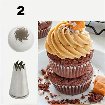 #2 Flower Icing Nozzles Stainless Steel Pastry Tube Cream Icing Piping Tips Nozzle Fondant Cake Decorating Tools
#2 Flower Icing Nozzles Stainless Steel Pastry Tube Cream Icing Piping Tips Nozzle Fondant Cake Decorating Tools