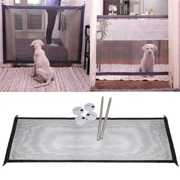 Magic Gate Portable Folding Safety Guard For Pets Dog Cat Isolated Gauze 110cm x 75cm 
Magic Gate Portable Folding Safety Guard For Pets Dog Cat Isolated Gauze 110cm x 75cm