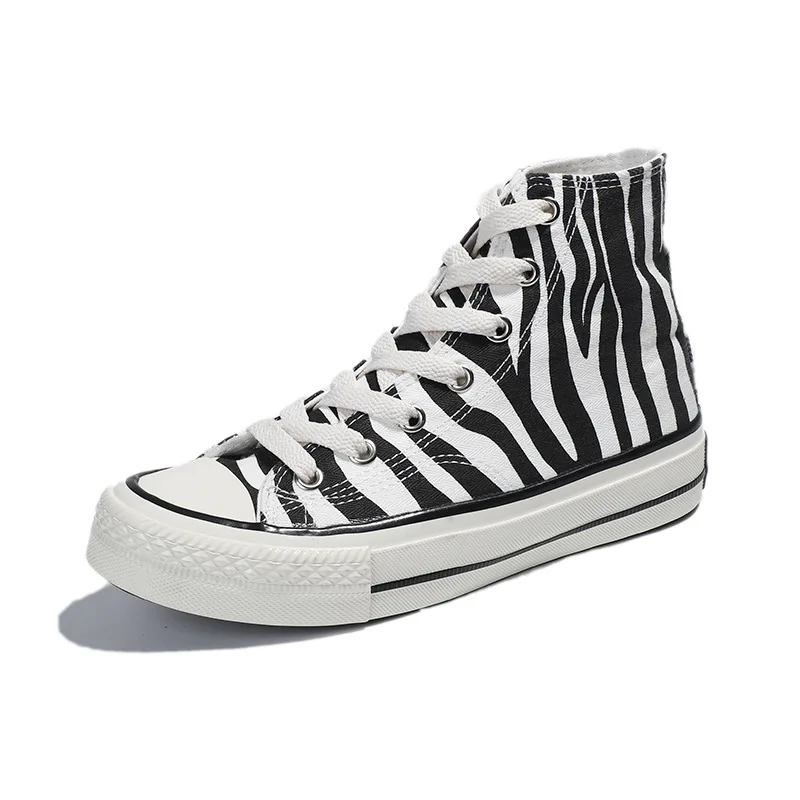 Womens High&Low Top Zebra Pattern Canvas Sneakers Flats Lace Up Casual Summer Breathable Athletic Shoes A256
Womens High&Low Top Zebra Pattern Canvas Sneakers Flats Lace Up Casual Summer Breathable Athletic Shoes A256