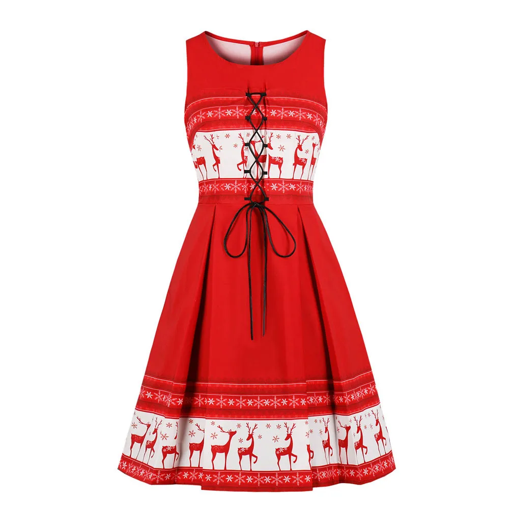 JAYCOSIN Women Sleeveless Christmas Deer Vintage Xmas Party Midi Swing Dress sexy Print summer Polyester Princess dress May 20
JAYCOSIN Women Sleeveless Christmas Deer Vintage Xmas Party Midi Swing Dress sexy Print summer Polyester Princess dress May 20