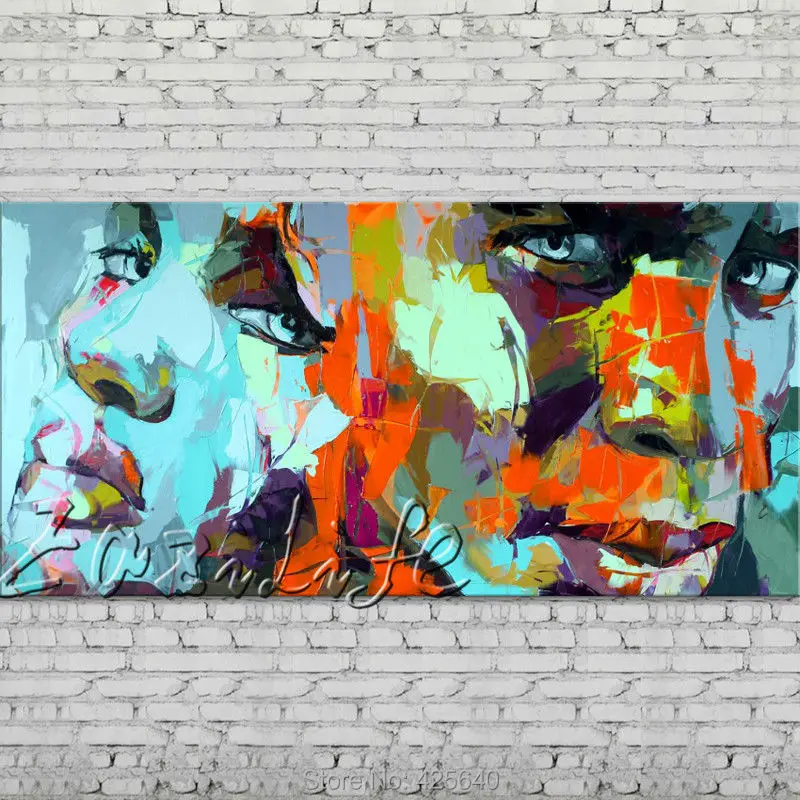 Palette knife portrait Face Oil painting Character figure canva Hand painted Francoise Nielly wall Art picture for living room38
Palette knife portrait Face Oil painting Character figure canva Hand painted Francoise Nielly wall Art picture for living room38