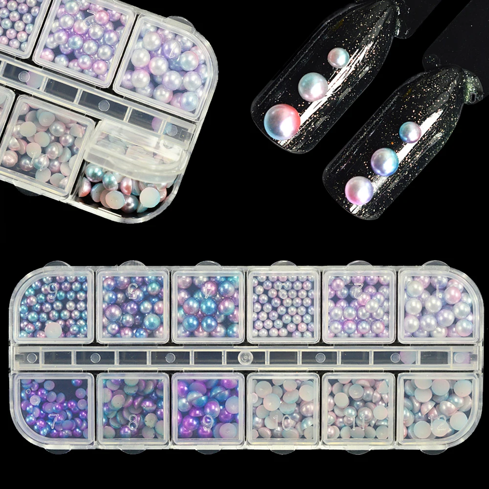 1 Set Gradient Mermaid Blue Color Nail Art Decoration Pearl Mixed Ball/Half-Round Shape Irregular Decor Manicure BE497
1 Set Gradient Mermaid Blue Color Nail Art Decoration Pearl Mixed Ball/Half-Round Shape Irregular Decor Manicure BE497