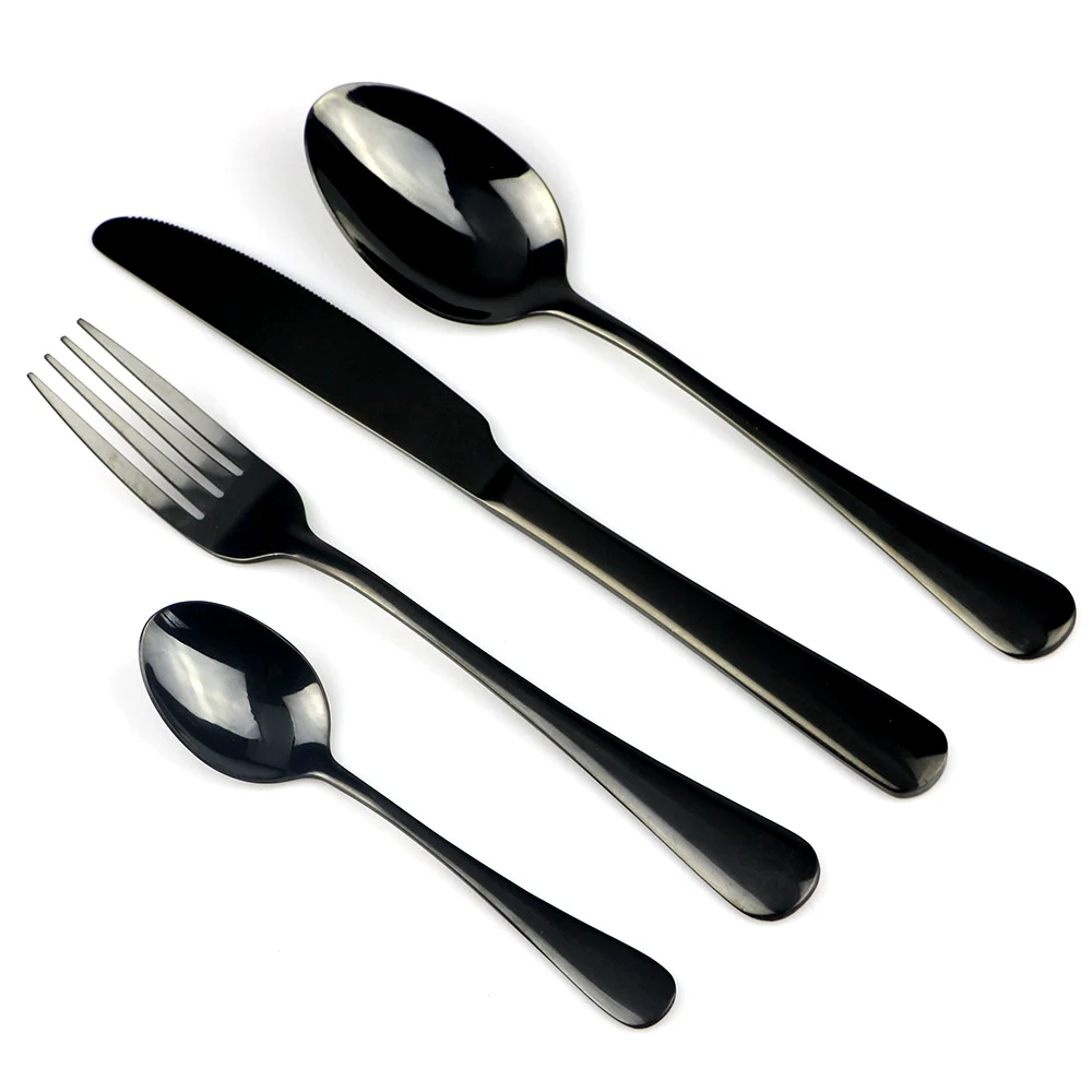 New Black Cutlery Set Dinnerware Set Mirror Tableware Stainless Steel Dinner Knife Fork Dessert Scoops Kitchen Accessoy 1 pcs
New Black Cutlery Set Dinnerware Set Mirror Tableware Stainless Steel Dinner Knife Fork Dessert Scoops Kitchen Accessoy 1 pcs