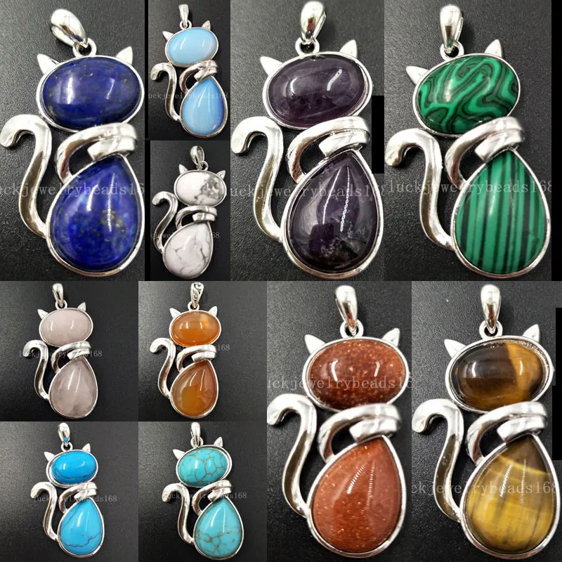 Lapis Lazuli Opal Crystal Carnelian Malachite Tigers Eye Howlite Aventurine Goldstone Blue Sand Cat Art Pendant Bead WFH409
Lapis Lazuli Opal Crystal Carnelian Malachite Tigers Eye Howlite Aventurine Goldstone Blue Sand Cat Art Pendant Bead WFH409