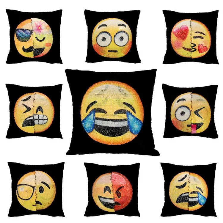 Cartoon Emoticon Smile Love Reversible Double Color Changing Pillow Case Magical Cushion Cover with Sequins Pillow Cover 40x40cm
Cartoon Emoticon Smile Love Reversible Double Color Changing Pillow Case Magical Cushion Cover with Sequins Pillow Cover 40x40cm