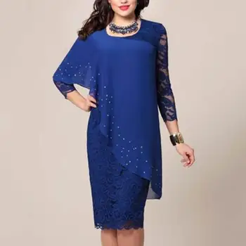 Plus Size 5xl Solid Color Fashion and leisure trend unique design Women Double Layer 3/4 Sleeve Round Neck Bodyon Midi Dress
Plus Size 5xl Solid Color Fashion and leisure trend unique design Women Double Layer 3/4 Sleeve Round Neck Bodyon Midi Dress