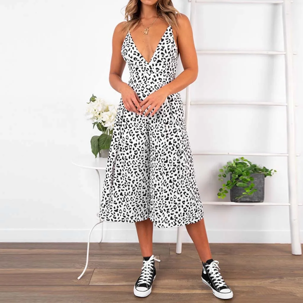 V-neck leopard women jumpsuit Elegant vest button female jumpsuit romper Summer casual wide leg beach overalls playsuit 2019
V-neck leopard women jumpsuit Elegant vest button female jumpsuit romper Summer casual wide leg beach overalls playsuit 2019